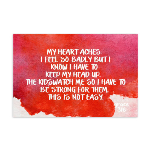 Orange Grace: My Heart Aches.